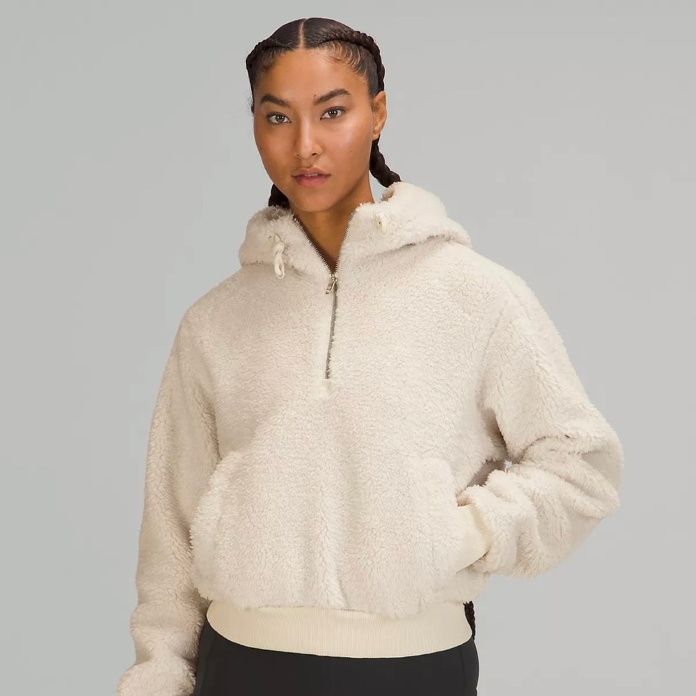 NWT LULULEMON Textured Fleece 1/2 Zip (6)